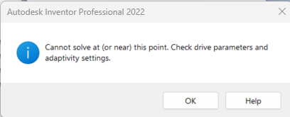 How to Fix the "Cannot Solve at (or Near) This Point" Error in Autodesk Inventor